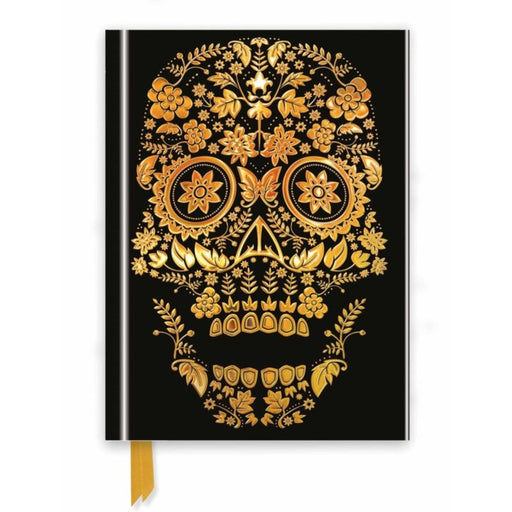 Gold Sugar Skull Pocket Journal - Tarotpuoti