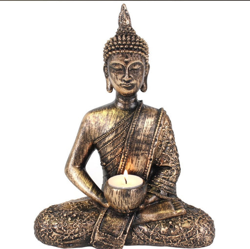 Istuva Buddha tuikkukynttilän jalka n.27cm - Tarotpuoti