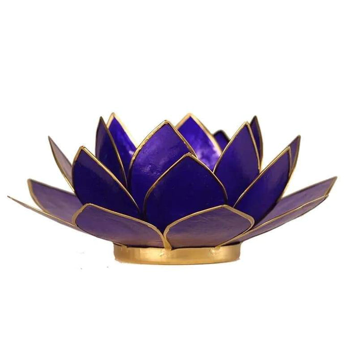 Lotus chakra lyhty Indigo kultaisellareunuksella (kolmassilmä) - Tarotpuoti