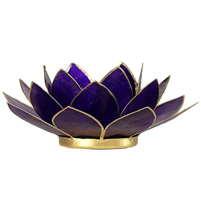 Lotus chakra lyhty lila kultareunuksin (kruunuchakra) - Tarotpuoti