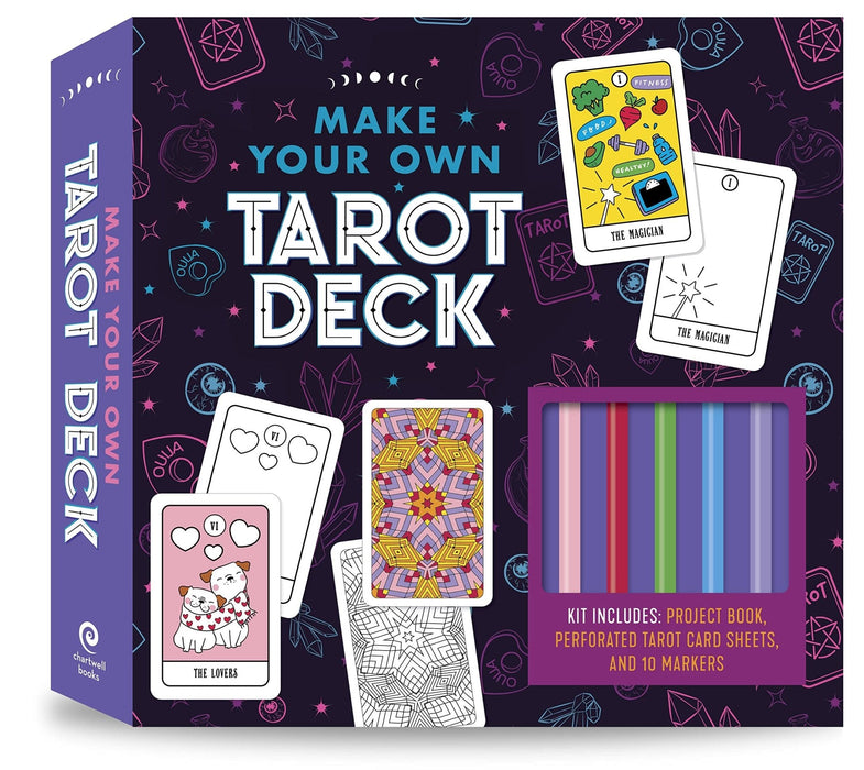Make Your Own Tarot Deck: Kit Includes: Project Book, Perforated Tarot Card Sheets, and 10 Markers - Chartwell Books - Tarotpuoti