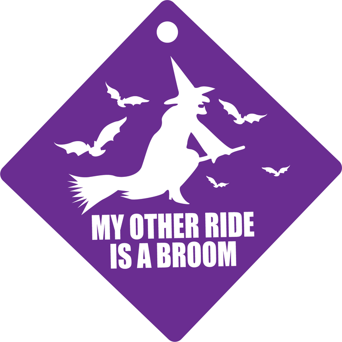 My Other Ride is a Broom - kyltti auton ikkunaan - Tarotpuoti