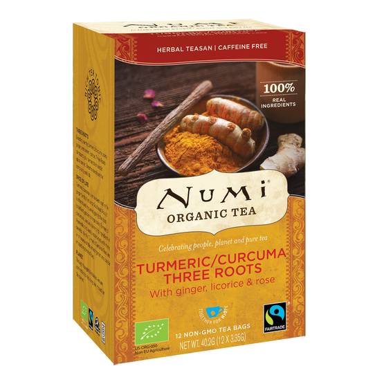 Numi Turmeric/Curcuma Three Roots Organic Tea 12 kpl - Tarotpuoti