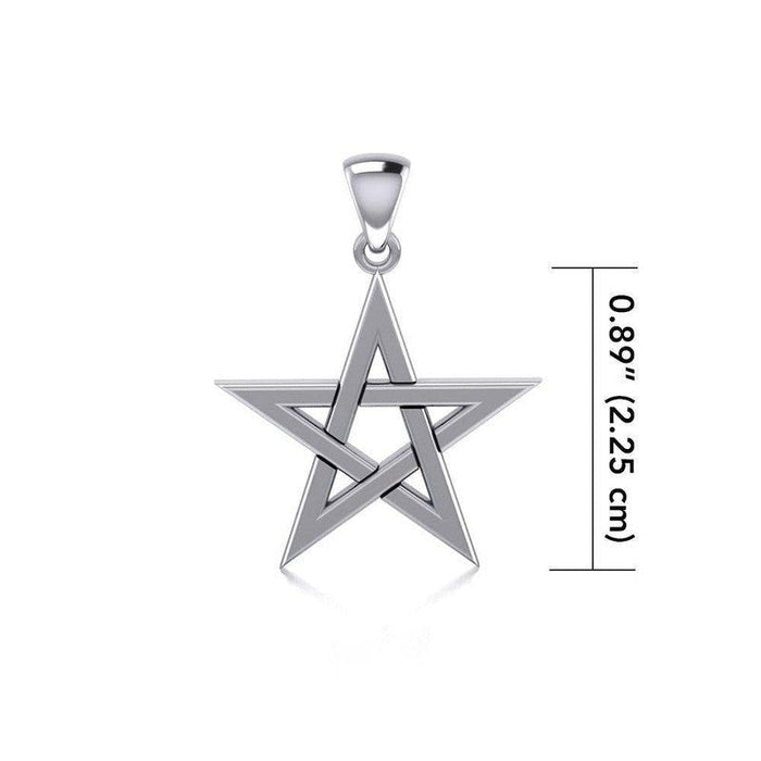 "Pentagram Pentacle Star" -riipus sterling-hopeaa - Tarotpuoti