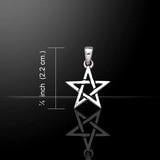 "Pentagram Pentacle Star" -riipus sterling-hopeaa - Tarotpuoti