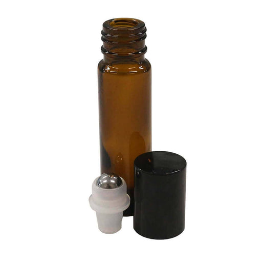 Ruskea lasinen Roll On pullo 10ml - 1kpl - Tarotpuoti