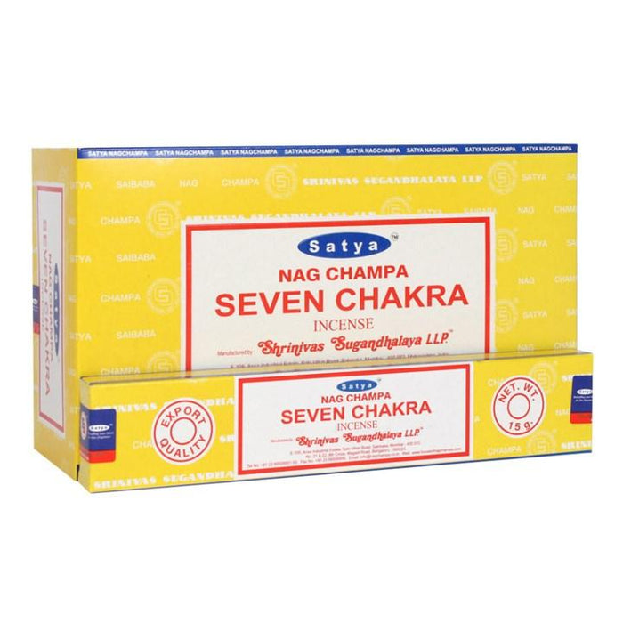 Seven Chakra suitsuketikku 15g - Satya - Tarotpuoti
