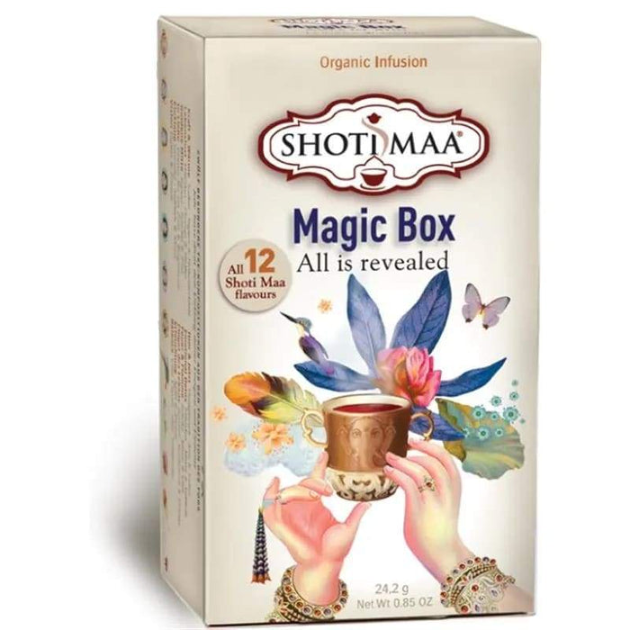 Shoti Maa Magic Box all 12 organic tea flavours - Tarotpuoti