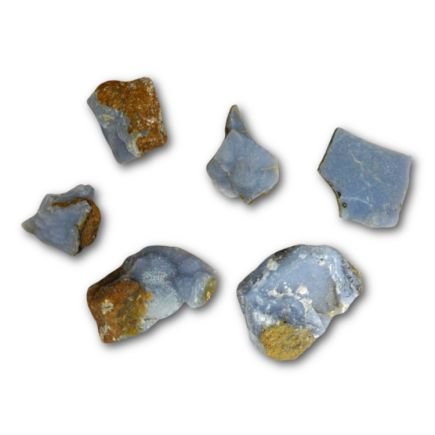 Sininen kalsedoni kristalloitunut raakapala 3-4cm n50gr - Afrikka - Tarotpuoti