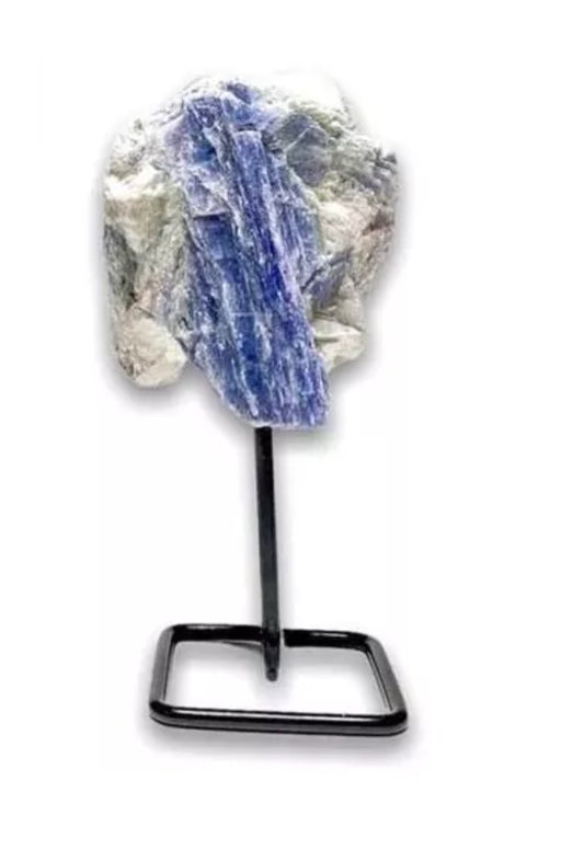 Sininen kyaniitti raakapala jalustalla 14cm Brasilia - Tarotpuoti