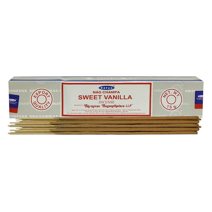 Sweet Vanilla Agarbatti suitsuketikku 15g - Satya - Tarotpuoti