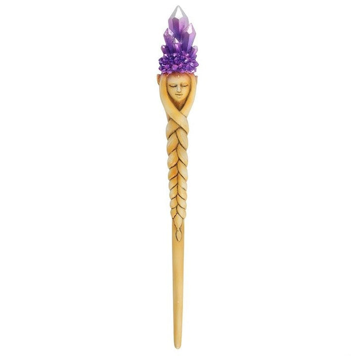 Taikasauva Purple crystal Goddess - Tarotpuoti