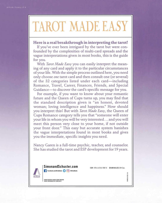 Tarot Made Easy - Nancy Garen - Tarotpuoti