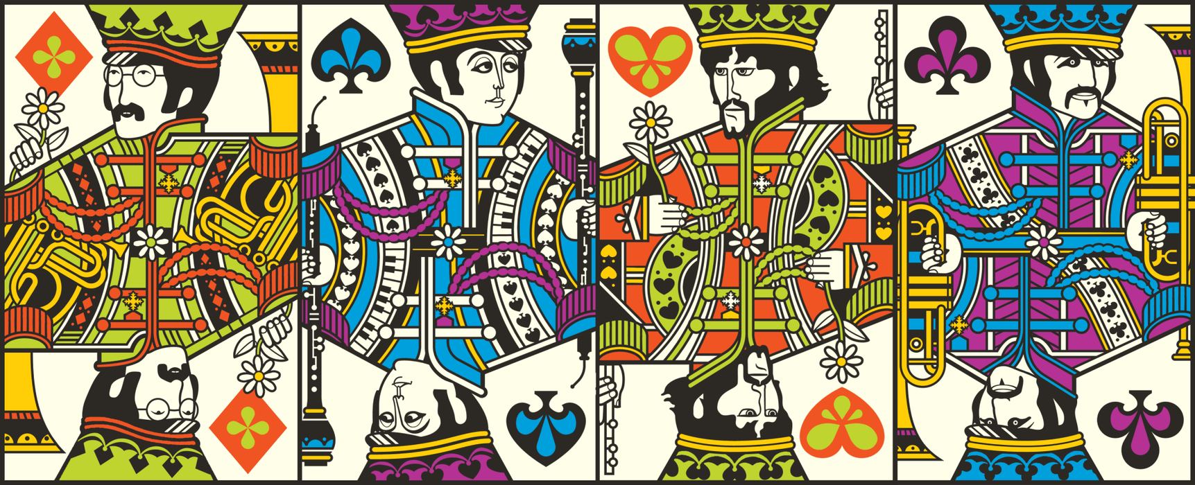 The Beatles pink pelikortit - Theory11 - Tarotpuoti