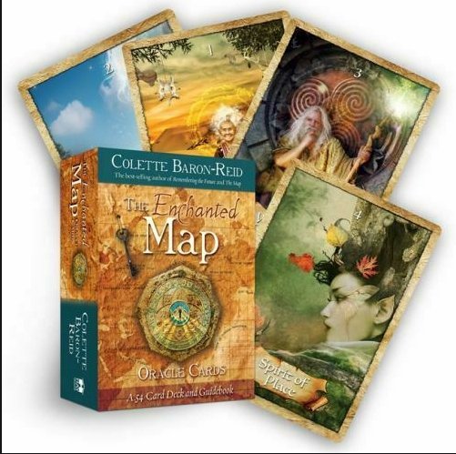 The Enchanted Map Oracle Cards - Colette Baron-Reid (Preloved käytetty) Vanhalla kansikuvalla - Tarotpuoti