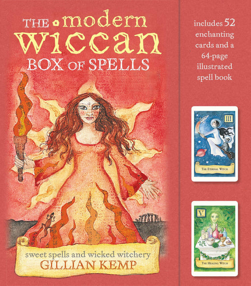 The Modern Wiccan Box of Spells: 52 enchanting cards and a 64-page illustrated spell book - Gillian Kemp - Tarotpuoti