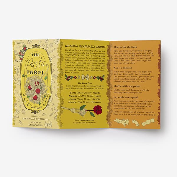 The Pasta Tarot: A 78-Card Deck for Delicious Divination – Jeff Petriello, Rob Truglia, Lindsay Mound - Tarotpuoti