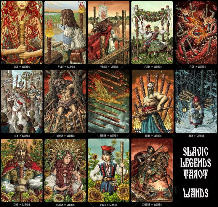 The Slavic Legends Tarot - Size 12cm, Black edges - Taroteca Studios - Tarotpuoti