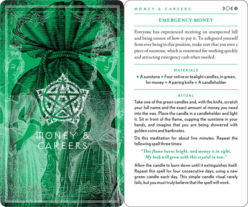 The Wiccapedia Spell Deck: A Compendium of 100 Spells & Rituals for the Modern-Day Witch - Shawn Robbins - Tarotpuoti