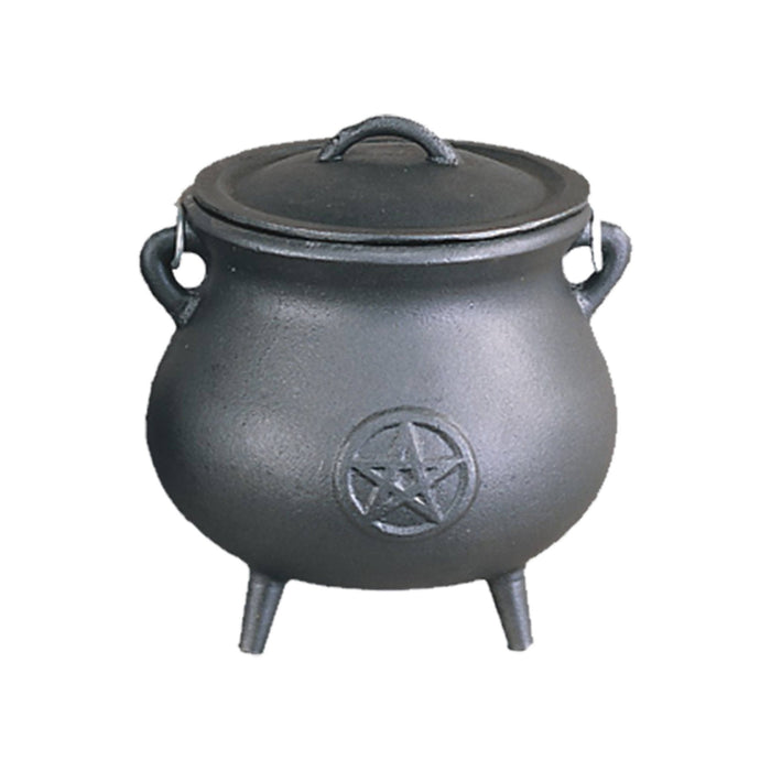 Valurauta noidanpata Pentagram Black Cast Iron Cauldron n.18cm - Tarotpuoti
