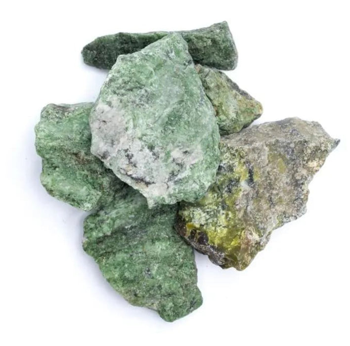 Vihreä kvartsi raaka (diopsidilla) 4-5cm - Tarotpuoti
