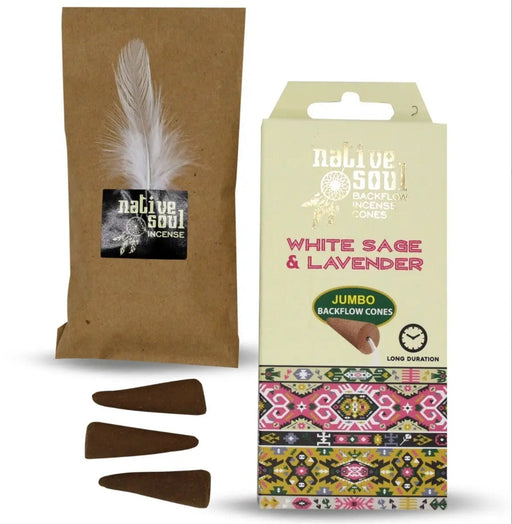 White Sage & Lavender Jumbo suitsukekartio - Native Soul - Tarotpuoti