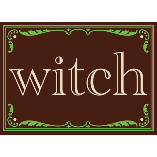 witch - Jääkaappimagneetti reunakoristuksin - Tarotpuoti